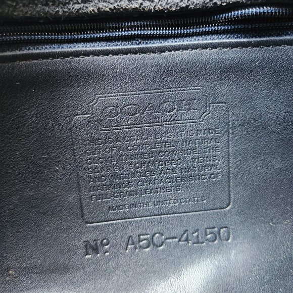 Vintage Coach 4150 Made in USA Fletcher Saddle Bucket Crossbody Bag Flap Black - Picture 11 of 11